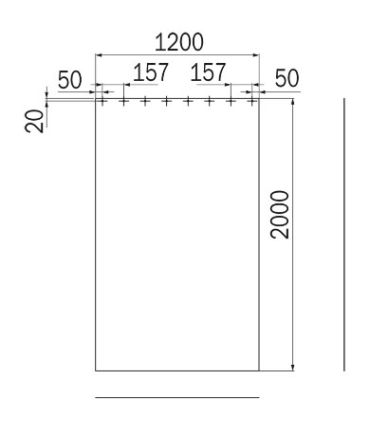 Tenda doccia impermeabilizzata, Inda, collezione Hotellerie art.A02591