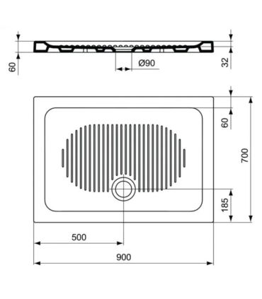 Receveur douche céramique Ideal Standard connect