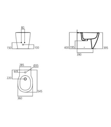 Bidet floor standing Ideal Standard connect E774201