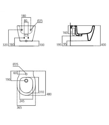 Bidet sospeso Ideal Standard connect space E119201