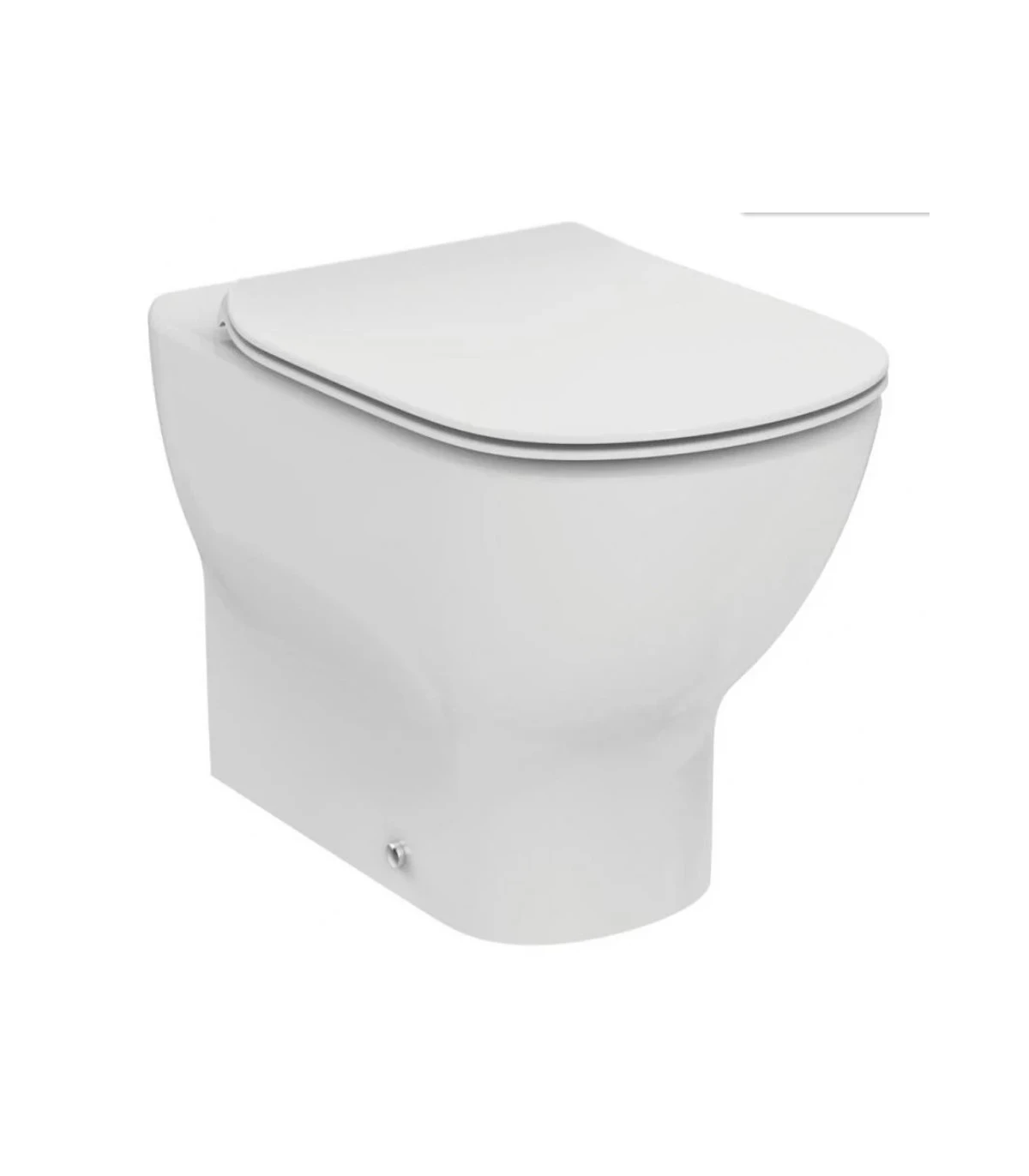 Floor standing toilet back to wall with slim soft close seat Ideal Standard  T