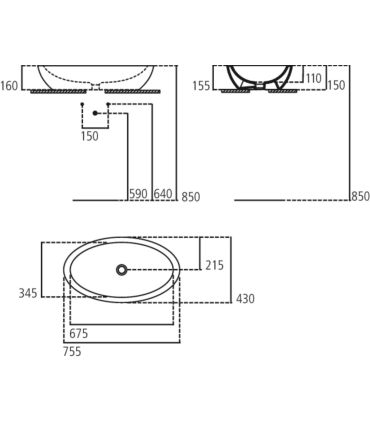 Vasque à poser ovale Ideal Standard Strada K0792