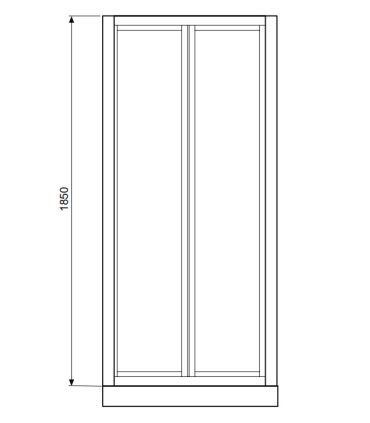 Folding shower door, Ideal Standard Tipica / PS