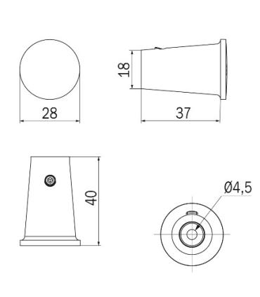 Clothes hook INDA Ego chrome, A1320