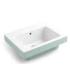 Two-tone wall-mounted washbasin without hole Colavene Alaqua