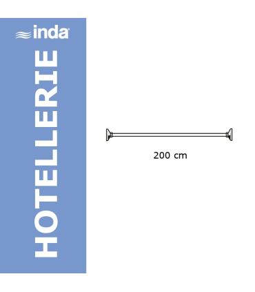 Struttura tubolare lineare per tenda doccia, Inda Hotellerie art.A0148