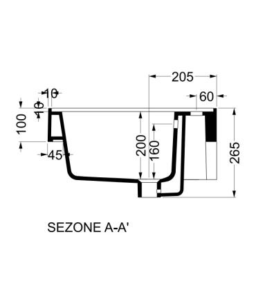 Lavabo a parete senza foro Colavene Alaqua