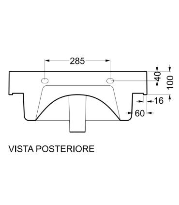 Wall mounted washbasin without hole Colavene Alaqua