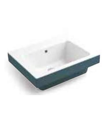 Lavabo mural bicolore sans trou Colavene Alaqua