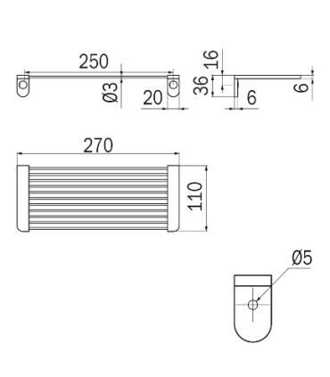 Grille douche linéaire, Inda collection Hotellerie