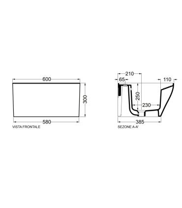 Countertop or wall-hung sink Colavene Tino without hole