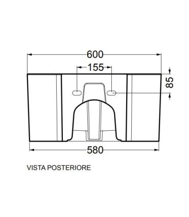 Lavatoio da appoggio o sospeso Colavene Tino senza foro