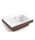 Two-tone wall-mounted washbasin without hole Colavene Alaqua