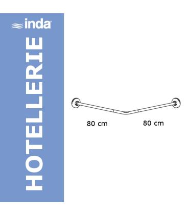 INDA Hotellerie corner tube for shower curtain 70x170, aluminum, A0144BAP