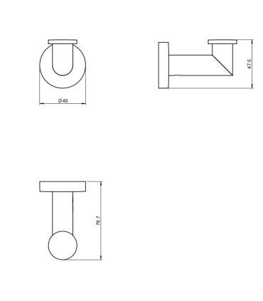 Porta abiti appendino Cosmic serie Kubic cool con gancio