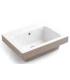 Two-tone wall-mounted washbasin without hole Colavene Alaqua