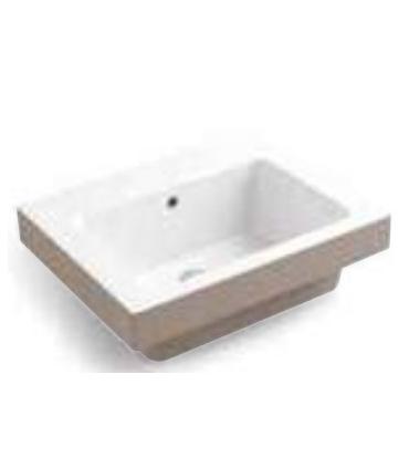 Lavabo mural bicolore sans trou Colavene Alaqua