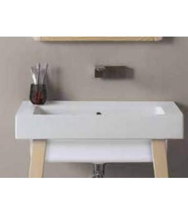 Lavabo mural bicolore sans trou Colavene Alaqua