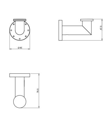 Coat hanger Cosmic series kubic with hook