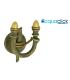 Clothes hook Bottiglioni 2205i made of wrought aged iron gold and green