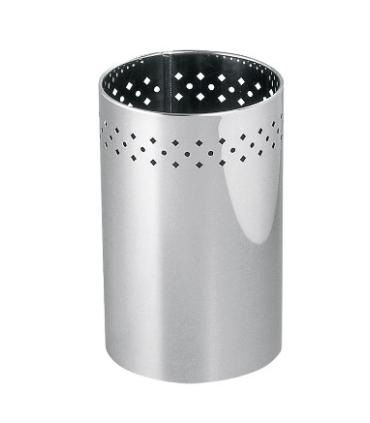 Bathroom dustbin with anti-slip base, Inda, Hotellerie, stainless steel