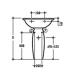 Colonna per completamento lavabo, Ideal standard serie Fiorile art.T412301