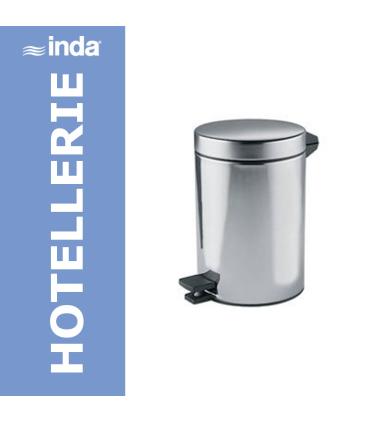 Bathroom dustbin with cover and pedal, Inda, Hotellerie