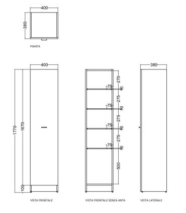 Mobile a colonna per bagno Colavene CA1401