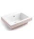 Two-tone wall-mounted washbasin without hole Colavene Alaqua