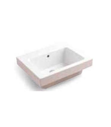 Two-tone wall-mounted washbasin without hole Colavene Alaqua