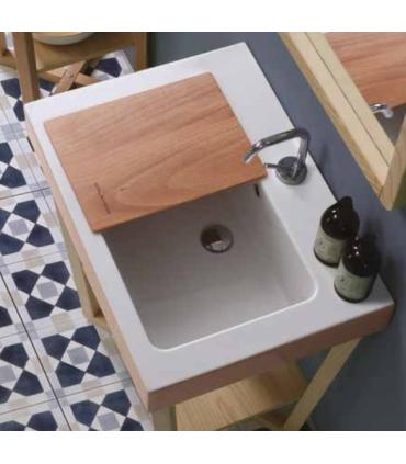 Two-tone wall-mounted washbasin without hole Colavene Alaqua