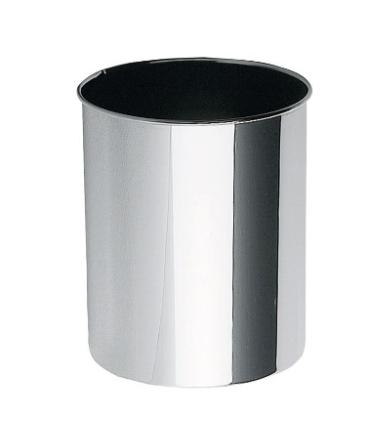 Bathroom dustbin with anti-slip base, Inda, collection Hotellerie stainless steel