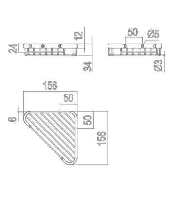 Soap holder grid countertop, Inda collection Colorella