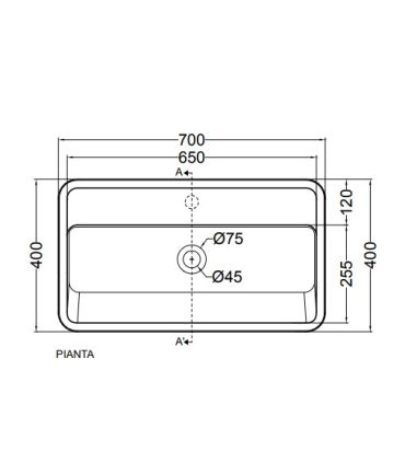 Colavene Wynn countertop or wall-hung sink with one hole