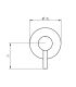 External part built in shower-bathtub mixer round Bellosta Bambu'