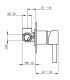 External part built in shower-bathtub mixer round Bellosta Bambu'
