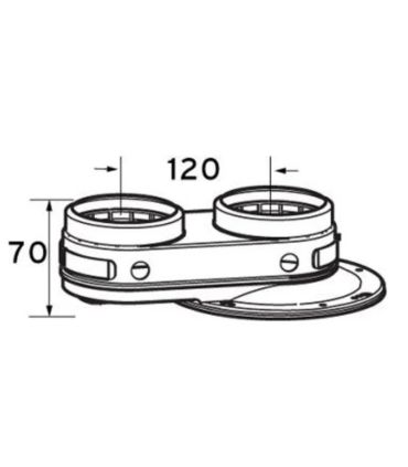 Kit sdoppiatore diametro 80/80, per ecoTEC Plus Vaillant 303939