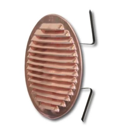 Grille ronde en cuivre Tecnosystemi 11160480, 150, fixation par ressort