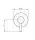 External part built in shower-bathtub mixer round Bellosta Bambu'