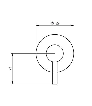 External part built in shower-bathtub mixer round Bellosta Bambu'