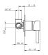 External part built in shower-bathtub mixer round Bellosta Bambu'