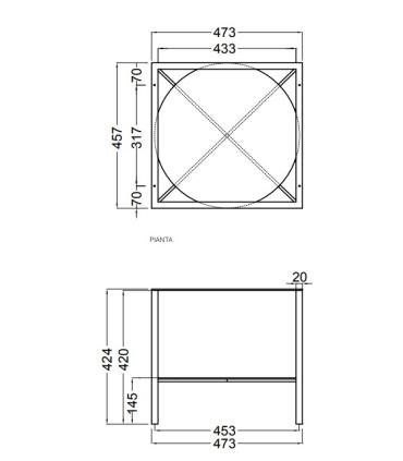 Structure pour meuble Colavene Cubo en acier