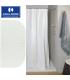 Koh-i-noor rideau de douche CANVASS tissu blanc 180X200