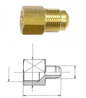 Wigam UR3-108 reduced joint 5/8 '' M for 1/2 '' F