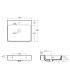 Countertop or wall-mounted washbasin without hole Colavene Cento series