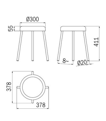 Tabouret salle de bain, Inda collection Hotellerie