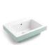 Colavene Alaqua two-tone one-hole wall-mounted washbasin