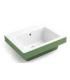 Two-tone wall-mounted washbasin without hole Colavene Alaqua