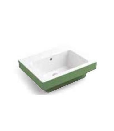 Two-tone wall-mounted washbasin without hole Colavene Alaqua