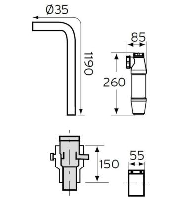 Kit Adaptateur 80/125 avec collecte condensation Vaillant 0020045709